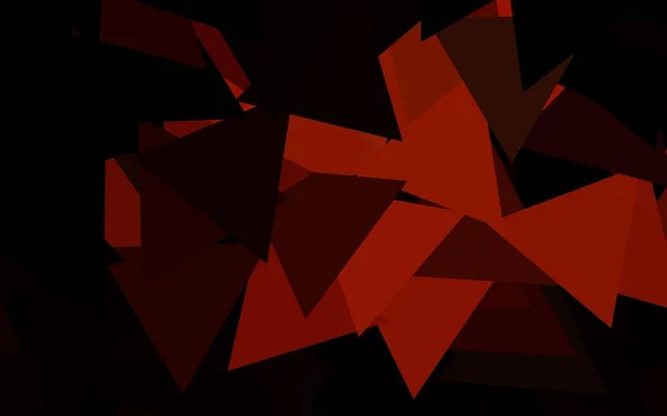 Mörkorange Vektor Layout Med Linjer Trianglar Glitter Abstrakt Illustration Med — Stock vektor