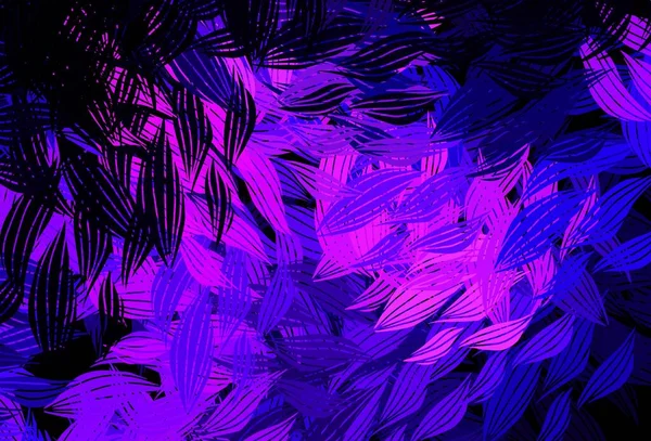 Темно Фиолетовый Вектор Листьями Смутная Абстрактная Иллюстрация Листьями Стиле Каракулей — стоковый вектор