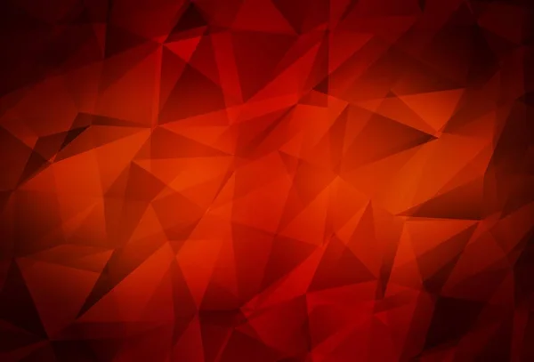 Tmavě Červený Vektor Zářící Trojúhelníkovým Pozadím Třpytivé Abstraktní Ilustrace Elegantními — Stockový vektor