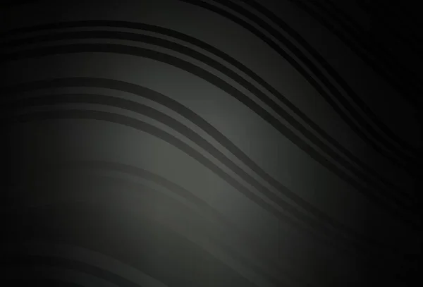 Темно Сірий Векторний Шаблон Вигнутими Лініями Нові Барвисті Ілюстрації Вигнутому — стоковий вектор