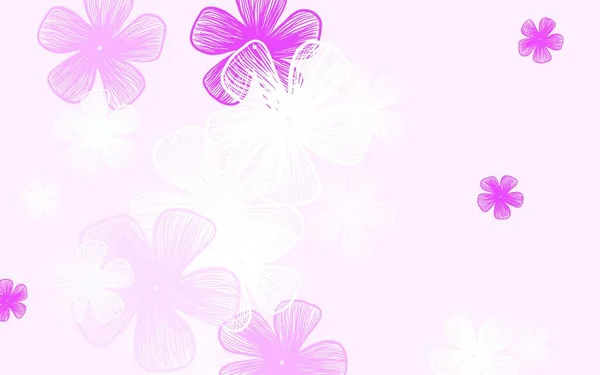 Hellviolette Rosa Vektor Elegante Tapete Mit Blumen Dekorative Gestaltung Von — Stockvektor