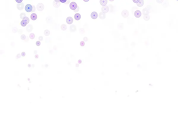 Світло Фіолетове Рожеве Векторне Компонування Формами Кола Блискуча Абстрактна Ілюстрація — стоковий вектор
