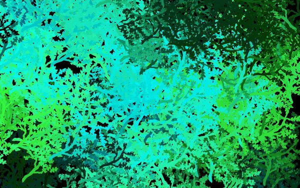 Темно Зеленый Вектор Элегантный Узор Деревьями Ветвями Деревья Простом Абстрактном — стоковый вектор
