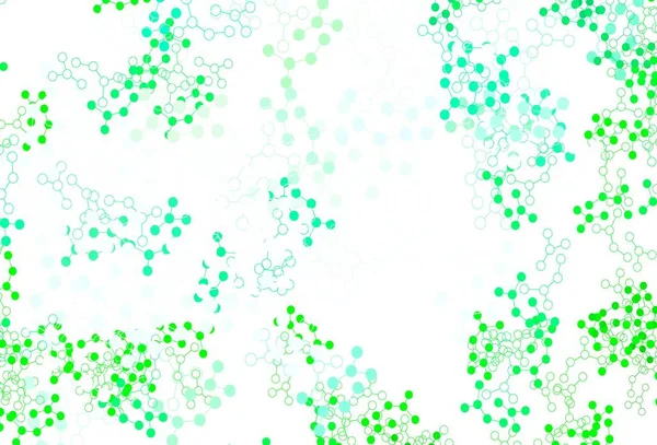 Hellgrüner Vektorhintergrund Mit Formen Künstlicher Intelligenz Leuchtende Illustration Mit Formen — Stockvektor