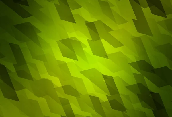 Světle Zelená Žlutý Vektorový Vzor Čtvercovém Stylu Třpytivé Abstraktní Ilustrace — Stockový vektor