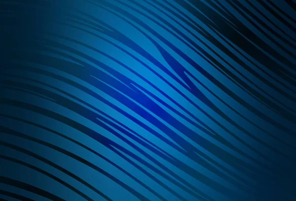 Fondo Vectorial Azul Oscuro Con Líneas Curvas Ilustración Abstracta Colorida — Vector de stock