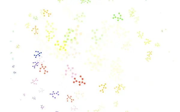 Light Multicolor Vector Backdrop Artificial Intelligence Data Shining Illustration Shapes — Stock Vector