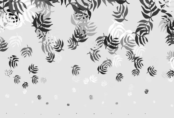 Светло Серый Вектор Элегантный Узор Листьями Творческая Иллюстрация Размытом Стиле — стоковый вектор