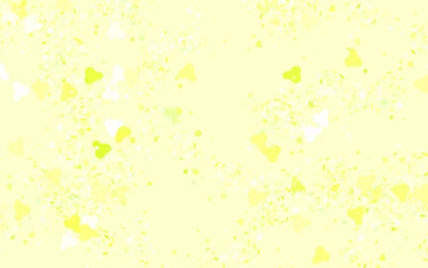 Verde Claro Patrón Vectorial Amarillo Con Formas Aleatorias Ilustración Con — Archivo Imágenes Vectoriales