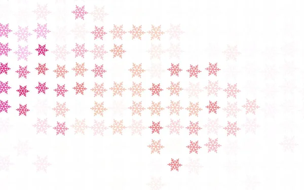 Светло Красный Вектор Яркими Снежинками Звездами Блестящие Абстрактные Иллюстрации Градиентными — стоковый вектор