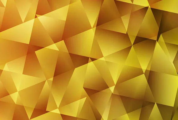 Koyu Sarı Vektör Üçgen Mozaik Şablon Üçgenli Modern Soyut Çizim — Stok Vektör