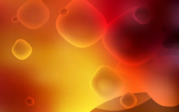 Темно Оранжевый Векторный Рисунок Изогнутыми Лентами Образец Размытыми Пузырями Совершенно — стоковый вектор