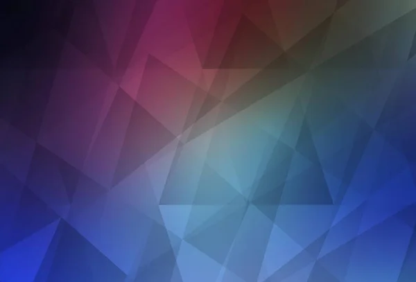 Modèle Triangles Dégradé Vectoriel Rose Foncé Bleu Illustration Abstraite Scintillante — Image vectorielle