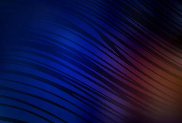 Bleu Foncé Texture Vectorielle Rouge Avec Des Lignes Douces Illustration — Image vectorielle