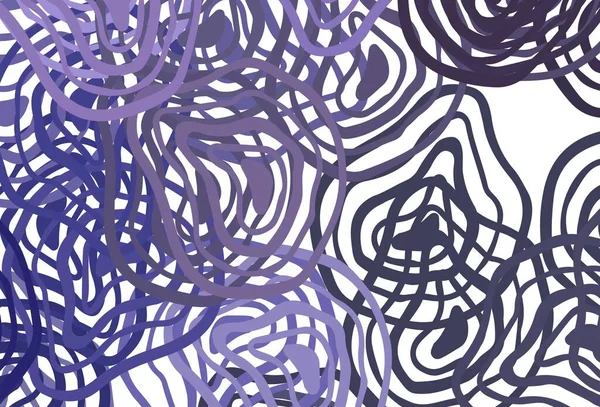 Bükülmüş çizgileri olan açık mor vektör düzeni. Değişken çizgileri olan renkli soyut çizimler. İş tasarımınız için soyut biçim.