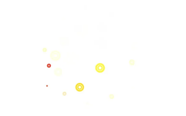 Світло Жовтий Векторний Фон Плямами Розмиті Бульбашки Абстрактному Тлі Барвистим — стоковий вектор