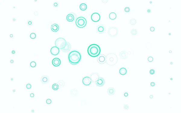Light Blue Green Vector Pattern Spheres Abstract Illustration Colored Bubbles — Stock Vector