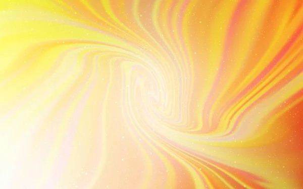 Světle Oranžové Vektorové Uspořádání Kosmickými Hvězdami Zářící Barevná Ilustrace Jasnými — Stockový vektor