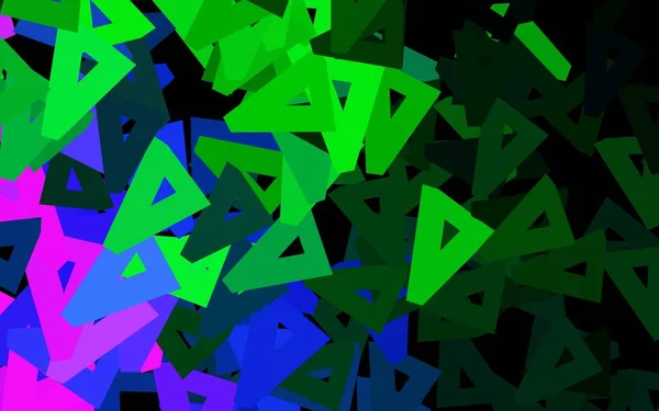 Σκούρο Ροζ Πράσινο Διανυσματική Υφή Τριγωνικό Στυλ Τρίγωνα Αφηρημένο Φόντο — Διανυσματικό Αρχείο