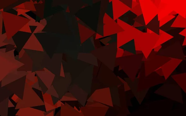 Dunkelgrüne Rote Vektoranordnung Mit Linien Dreiecken Dreiecke Auf Abstraktem Hintergrund — Stockvektor