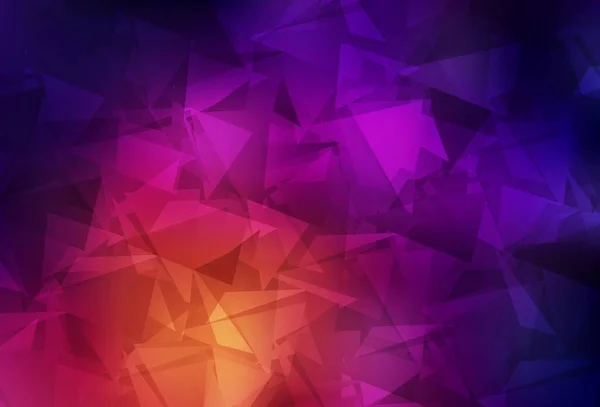 Rose Foncé Texture Triangles Gradient Vectoriel Jaune Illustration Polygonale Brillante — Image vectorielle