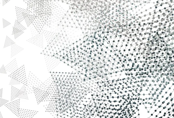 Modèle Vectoriel Gris Clair Avec Style Polygonal Avec Des Cercles — Image vectorielle