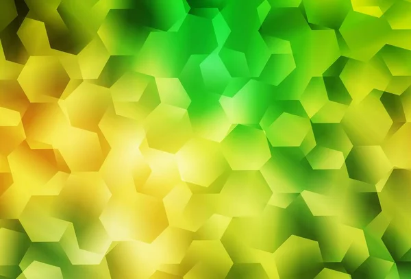 Verde Claro Amarillo Vector Triángulo Fondo Mosaico Ilustración Abstracta Colorida — Vector de stock