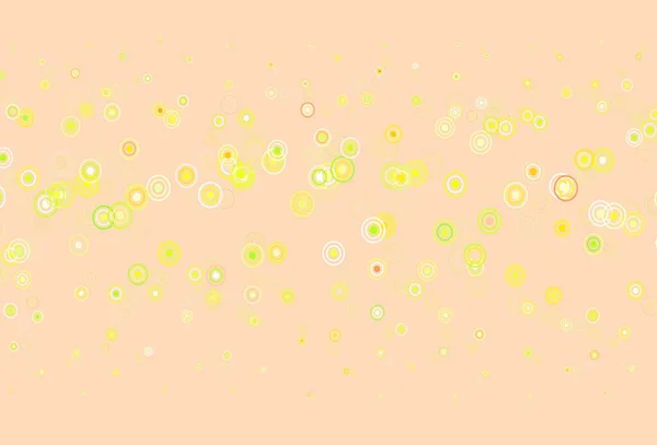 Light Green Red Vector Pattern Spheres Blurred Bubbles Abstract Background — Stock Vector