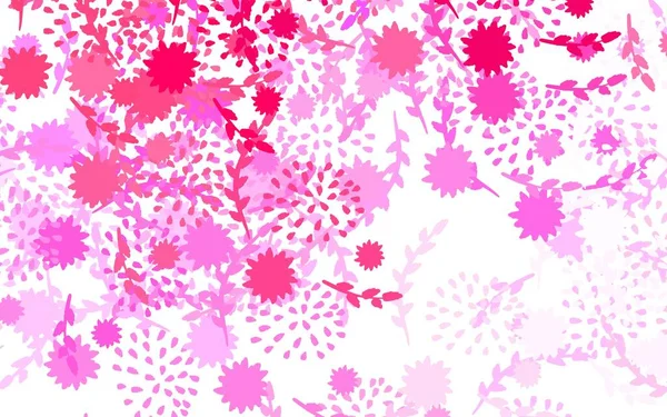 Luz Púrpura Rosa Vector Fondo Natural Con Flores Ilustración Abstracta — Vector de stock