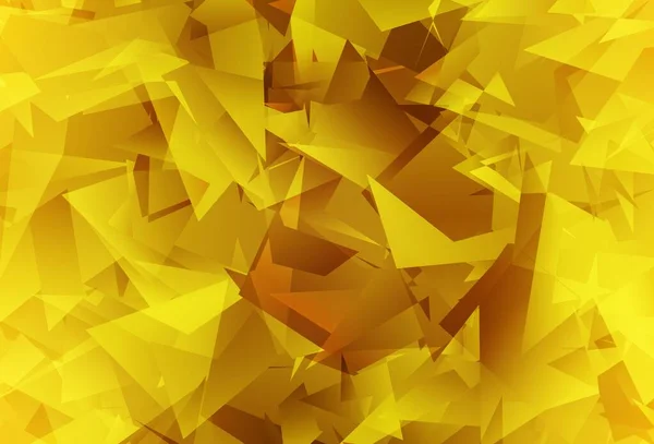 Diseño Abstracto Del Polígono Vectorial Amarillo Oscuro Ilustración Colores Brillantes — Vector de stock