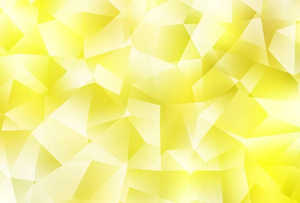 Plantilla Poligonal Vectorial Amarillo Claro Ilustración Abstracta Moderna Con Triángulos — Vector de stock