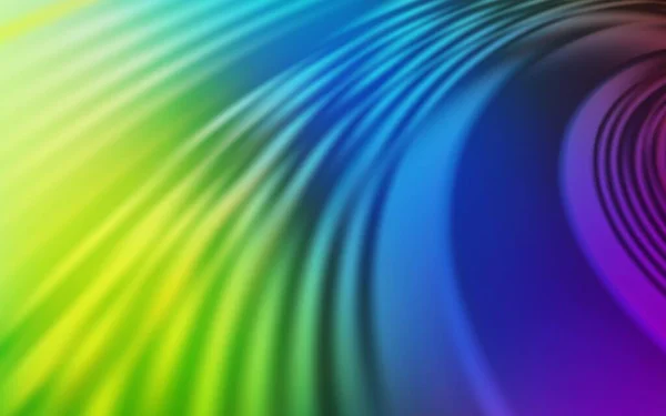 Licht Multicolor Vector Achtergrond Met Gebogen Lijnen Kleurrijke Illustratie Eenvoudige — Stockvector