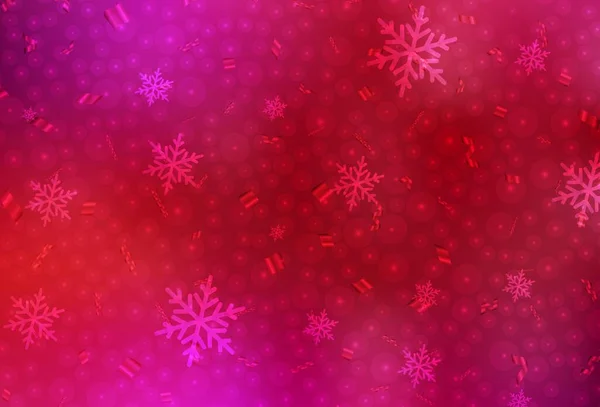 Textura Vectorial Rojo Claro Estilo Cumpleaños Diseño Estilo Navideño Con — Vector de stock