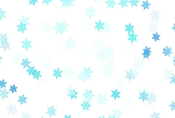 Plantilla Vectorial Light Blue Con Copos Nieve Hielo Estrellas Ilustración — Archivo Imágenes Vectoriales