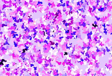 Açık Mor, Memphis şekilli pembe vektör arkaplan. Soyut tarzda rengarenk gradyan şekilleri olan bir resim. Kartvizitiniz için modern tasarım.