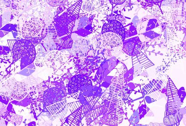 Açık pembe vektör çizimi, ağaçlar, dallar. Parlak renkli çizimler, karalama tarzında ağaçlar. Marka kitabınız için yeni şablon.