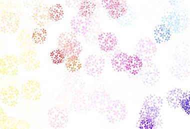 Yapraklı hafif çokrenkli vektör şablonu. Yapraklarla karalama tarzında renkli çizimler. Cep telefonlarının geçmişleri için şablon.