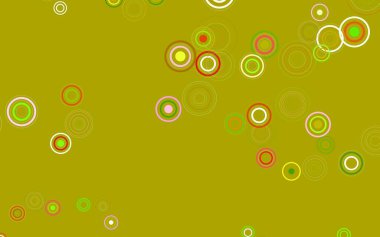 Açık pembe, diskli yeşil vektör dokusu. Renkli su damlaları olan modern soyut çizimler. Duvar kağıtlarının dokusu için desen.