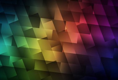 Koyu yeşil, kırmızı vektör deseni kare şeklinde. Dikdörtgen şekilli soyut çizimler. Şablon bir arkaplan olarak kullanılabilir.