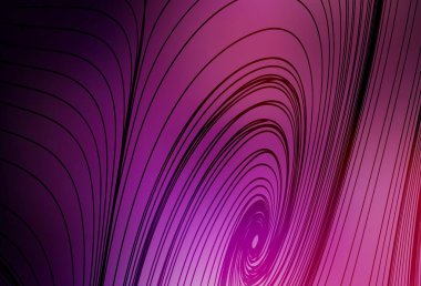 Koyu mor, kıvrımlı çizgileri olan pembe vektör şablonu. Eğri şekilli yepyeni renkli bir tasvir. Marka kitabı için şık bir desen.