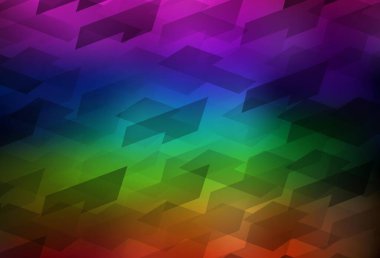 Çizgileri, dikdörtgenleri olan koyu renkli vektör düzeni. Dikdörtgen şekilli soyut çizimler. Reklamınız, posteriniz, afişiniz için en iyi tasarım.