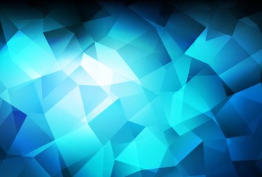 Koyu mavi vektör soyut çokgen desen. Üçgenli modern soyut çizim. Dizaynınız için üçgen desen.