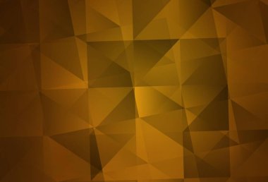 Koyu turuncu vektör üçgen çizimi. Çokgen biçiminde, gradyan ile renkli çizimler. Bir markanın arkaplanı için desen.