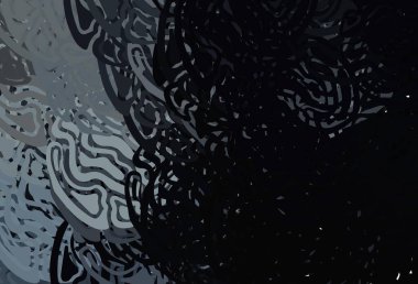 Eğri çizgileri olan açık gri vektör şablonu. Eğimli çizgileri olan zarif parlak bir illüstrasyon. Tasarımınız için desen.