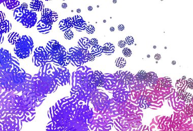 Açık pembe, soyut şekilli mavi vektör arkaplan. Soyut gradyan şekilli basit renkli çizimler. Duvar kağıtları için zarif tasarım.