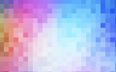 Hafif çoklu renk vektörü düşük polifon. Çokgen dizaynlı bir örnek. Tekrarlayan kareler ile çokgen biçiminde resimleme