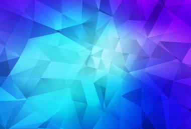 Açık pembe, mavi vektör düşük polimerli doku. Zarif üçgenleri olan soyut çizimler. Cep telefonunun arka planının şablonu.