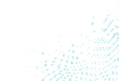 Açık mavi, karalama kalpli sarı vektör şablonu. Kutlama tarzında kalpleri olan güzel renkli illüstrasyon. Yıldönümü reklamın için tasarım.