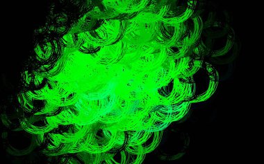 Koyu yeşil çizgili vektör arka planı. Eğimli çizgileri olan zarif parlak bir illüstrasyon. Fikirlerin için bir örnek..