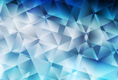 Işık Mavisi vektör soyut mozaik arkaplan. Soyut ve üçgenli renkli çizimler. Marka kitabınız için yeni şablon.